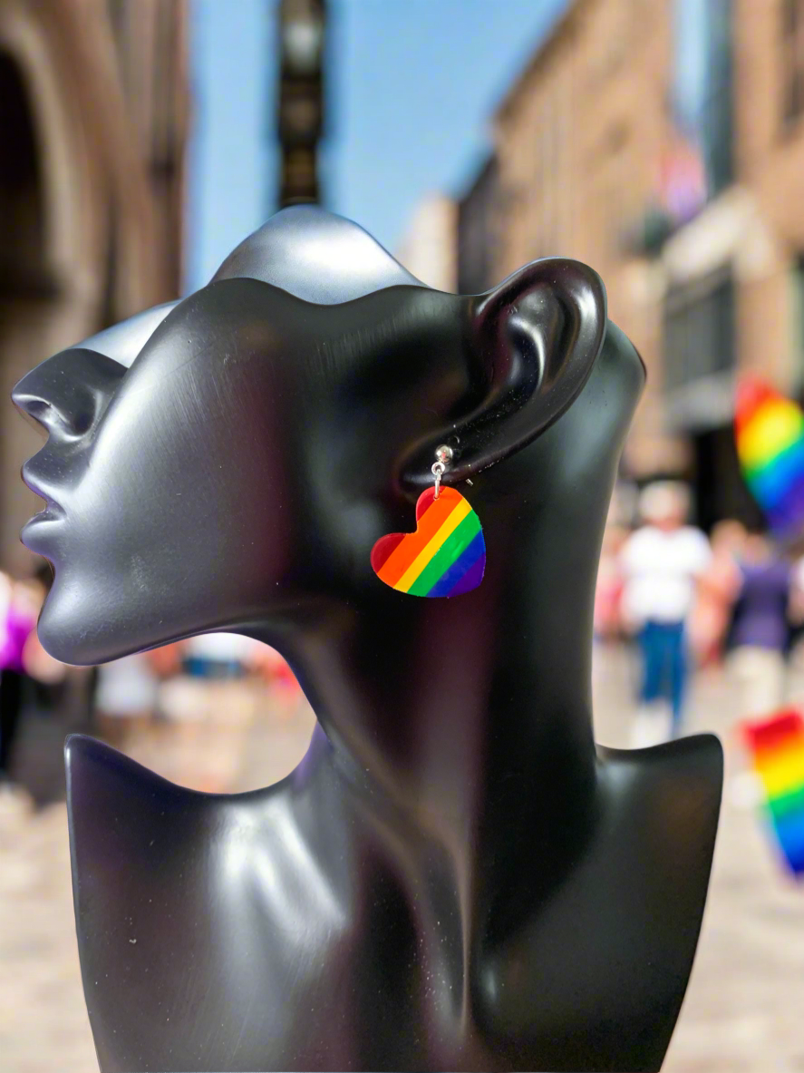 PRIDE heart earrings