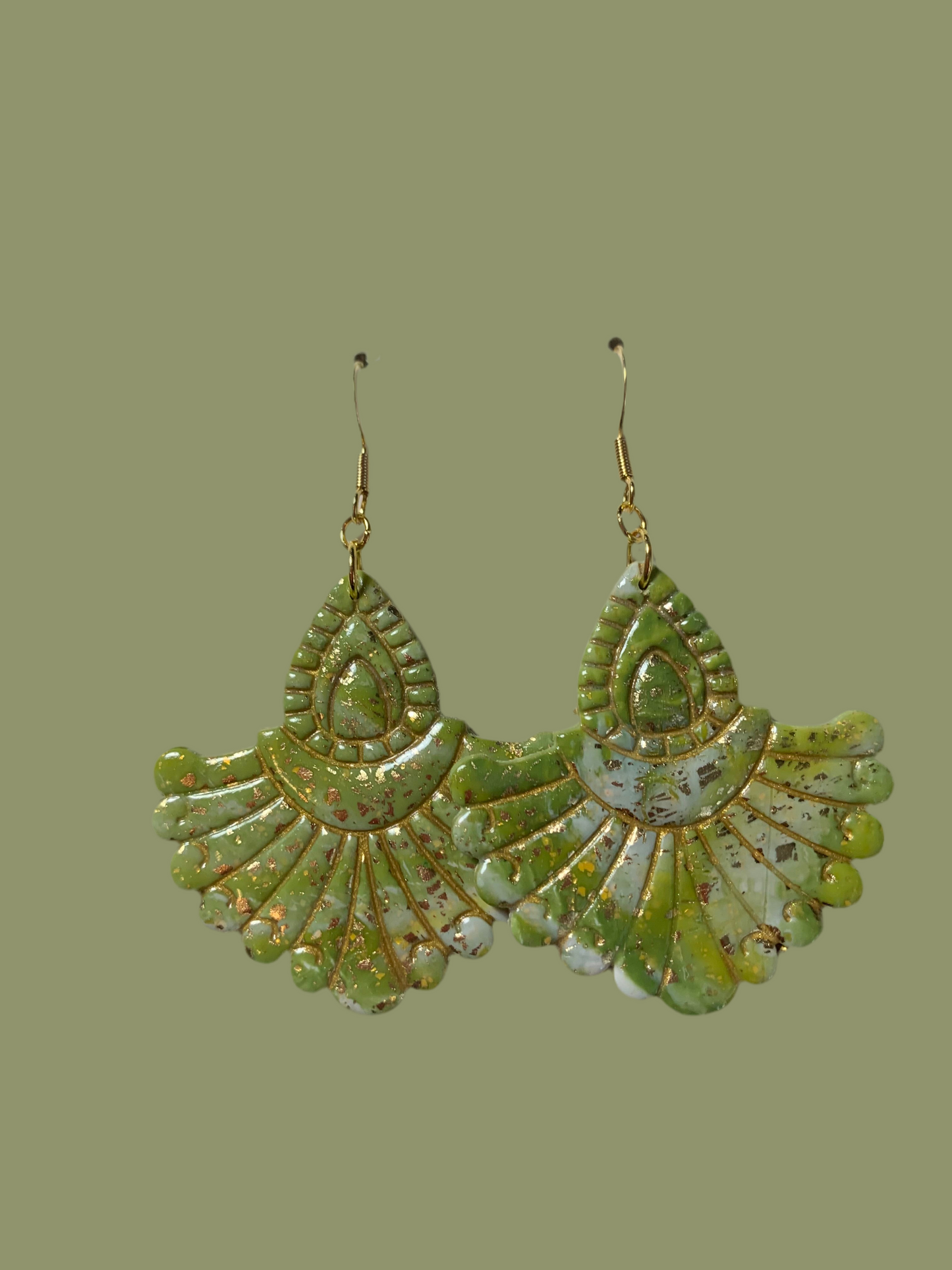 Spanish flair fan earrings