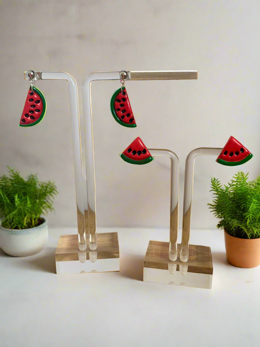 Watermelon polymer clay earrings