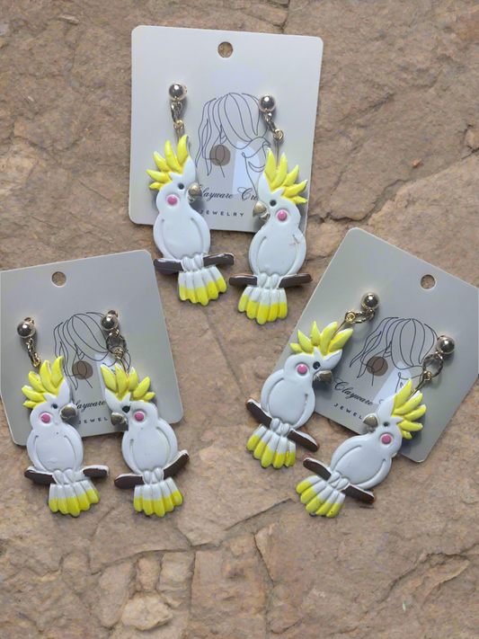 Cockatiels Polymer clay earrings