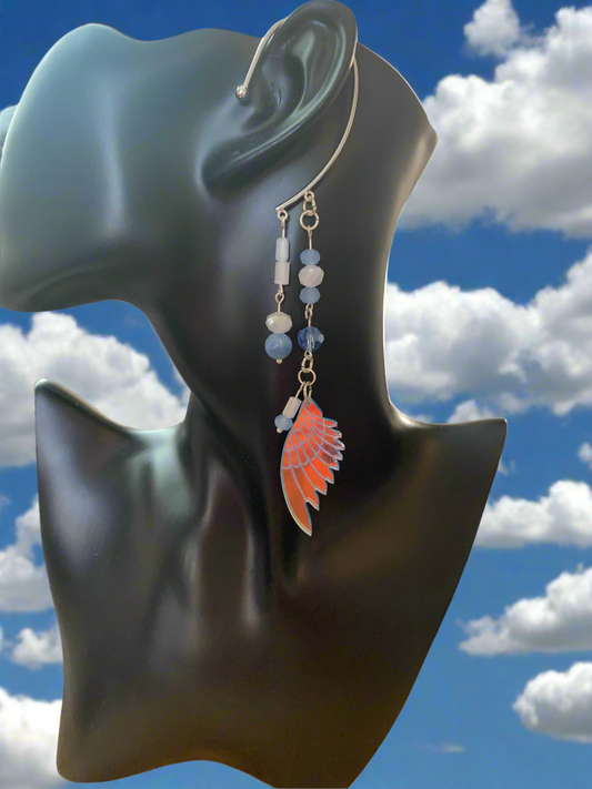 Ear Cuff wrap-Non-Piercing Earrings-Celestial wings