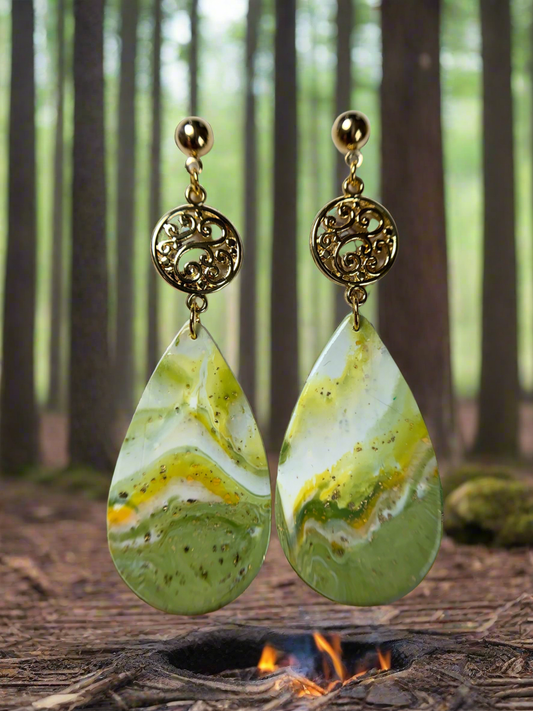 Forest and Flame earrings
