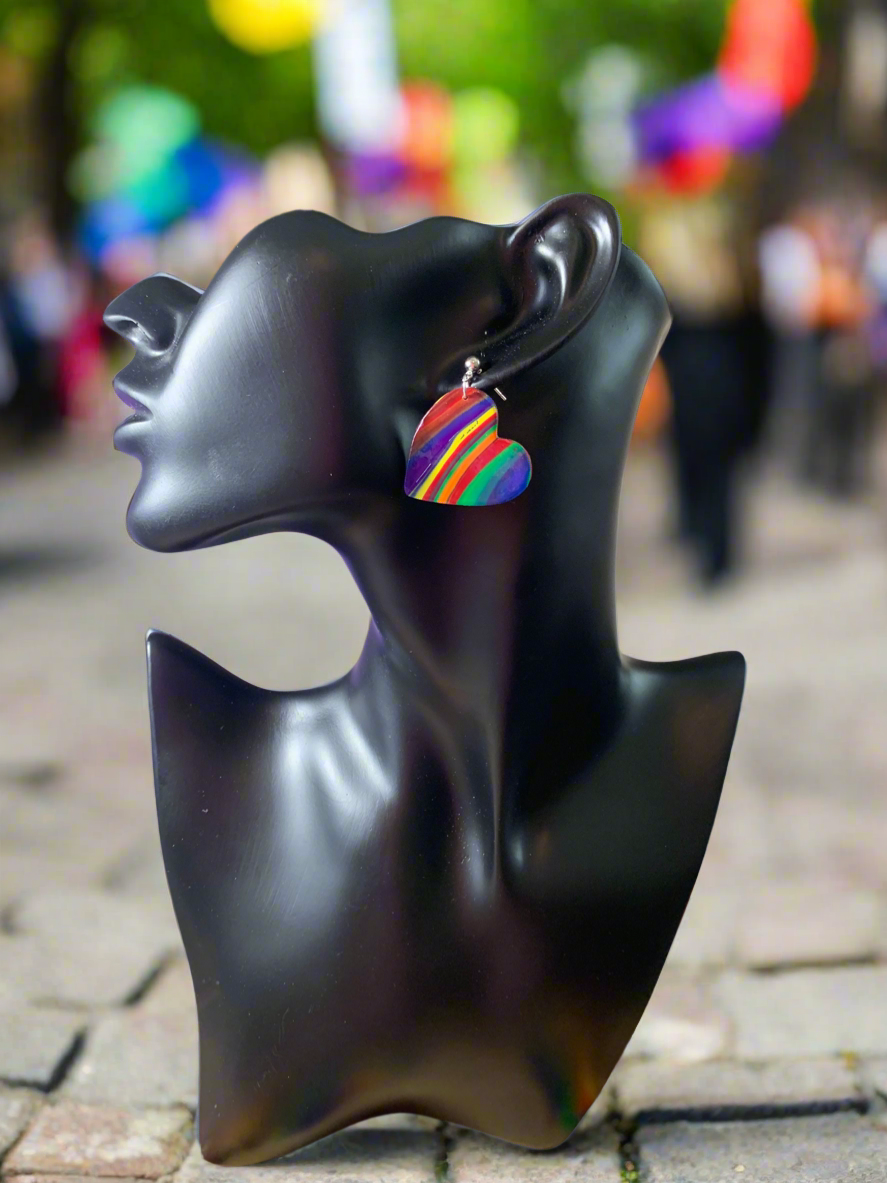 PRIDE heart earrings
