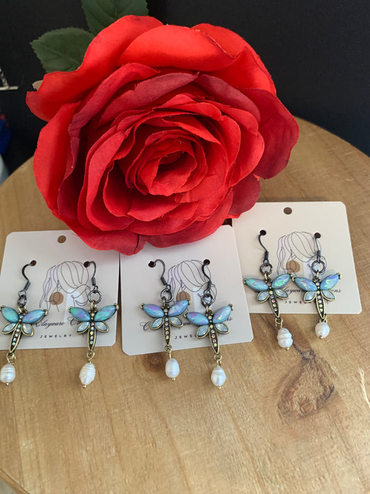 Dragon flies earrings