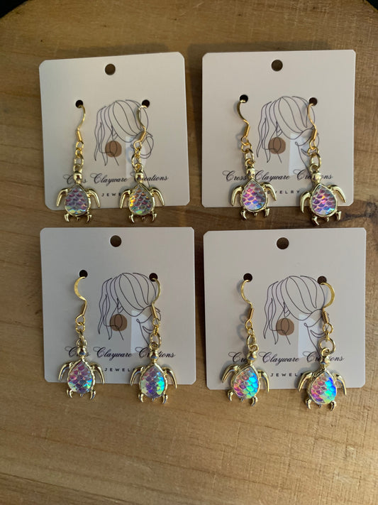 Tiny Sea Turtle earrings