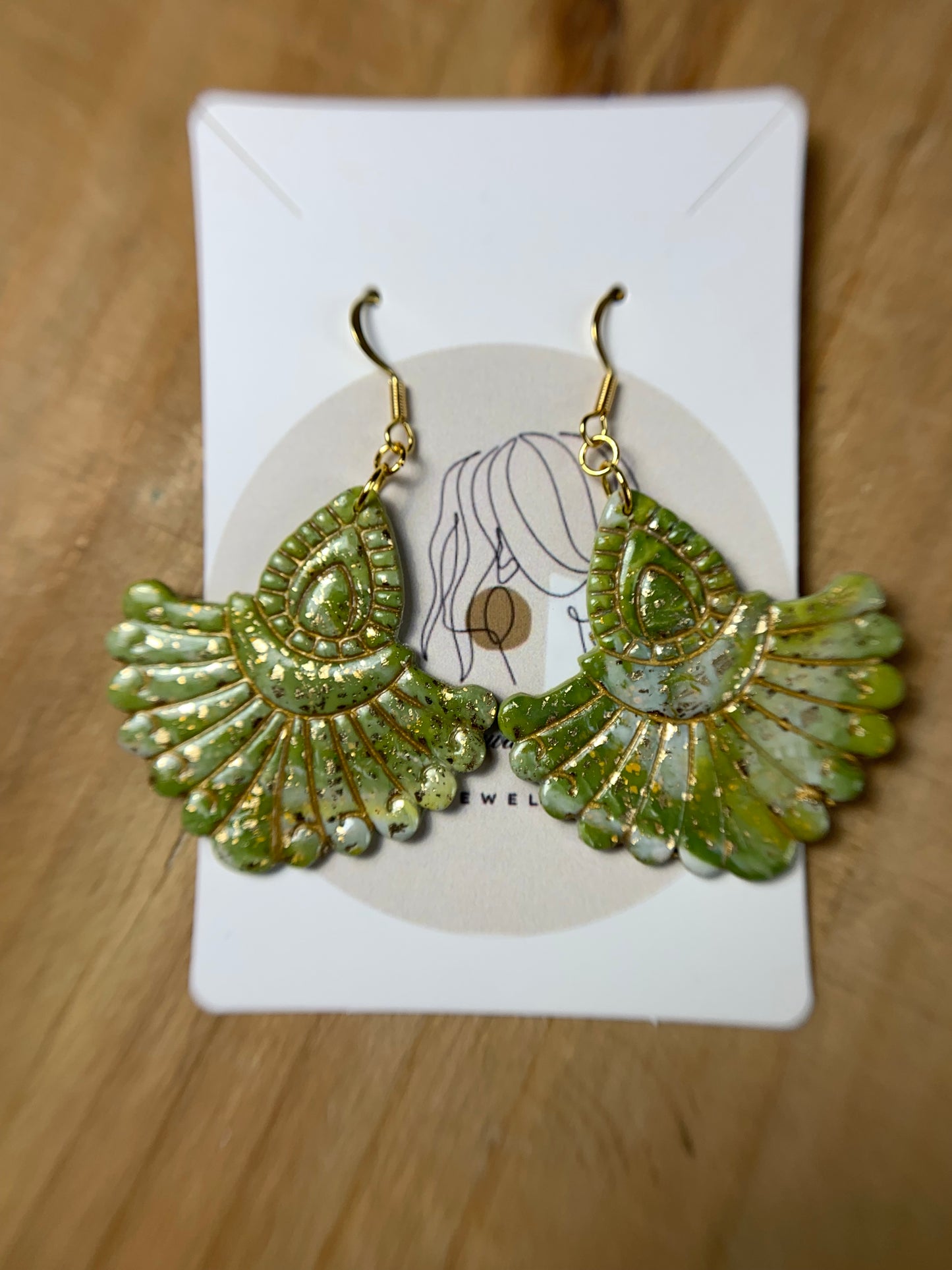 Spanish flair fan earrings