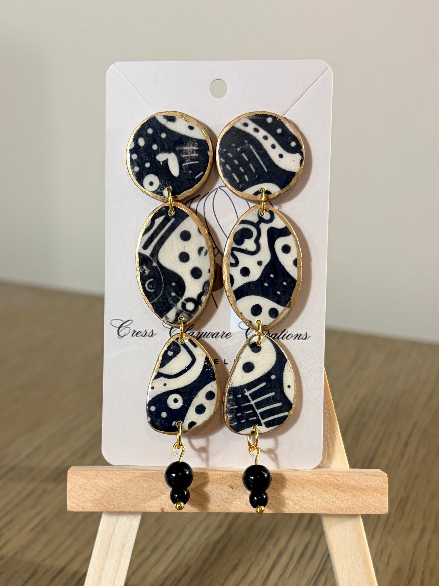 Midnight cascade earrings