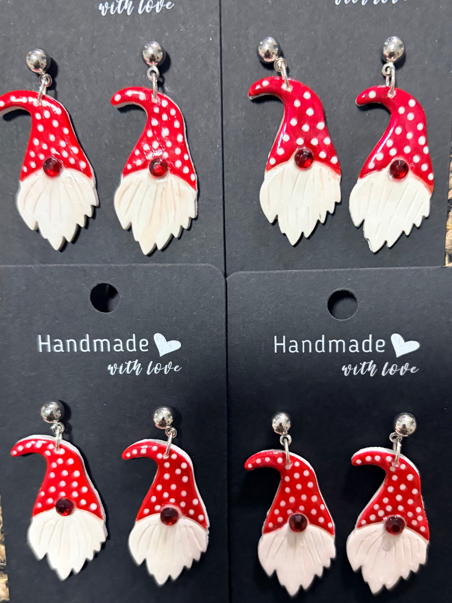 Gnome polymer clay earrings