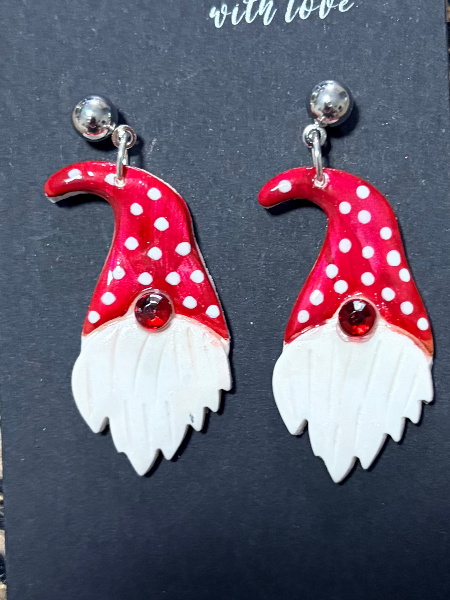 Gnome polymer clay earrings