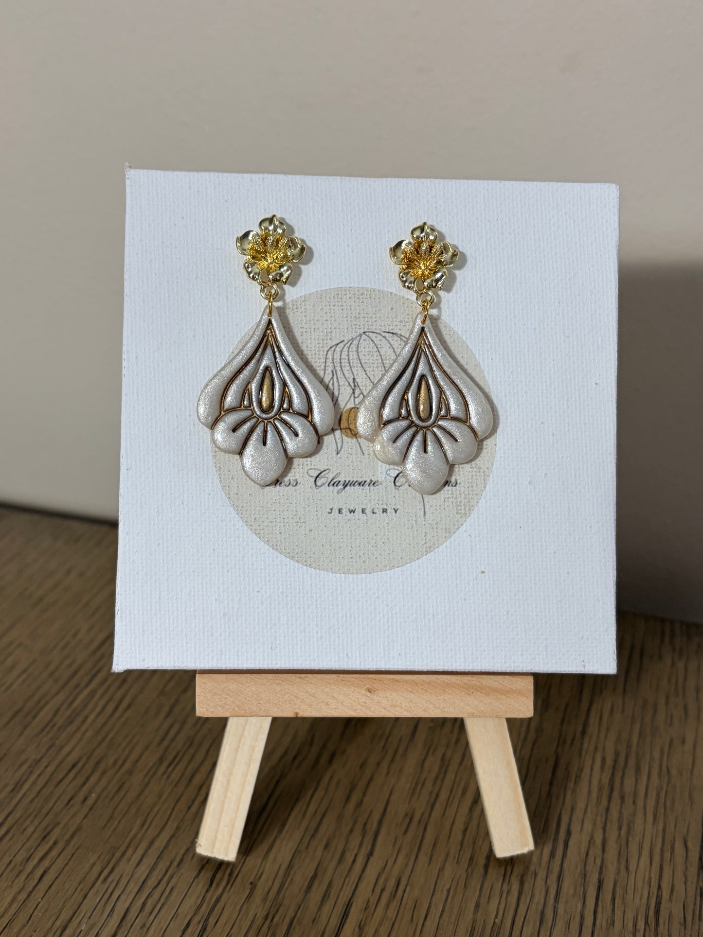 Iris polymer clay earrings