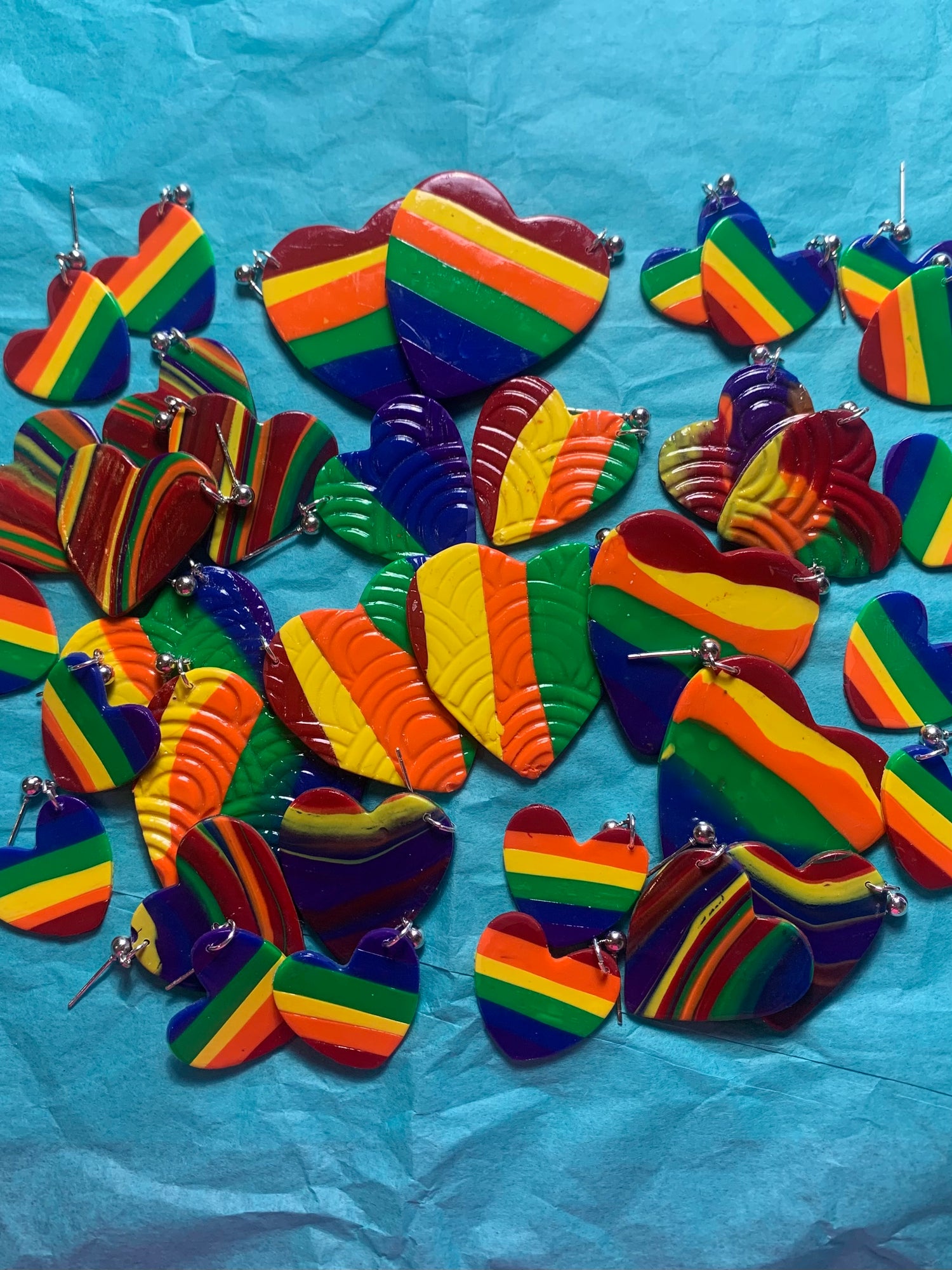 Pride Heart earrings