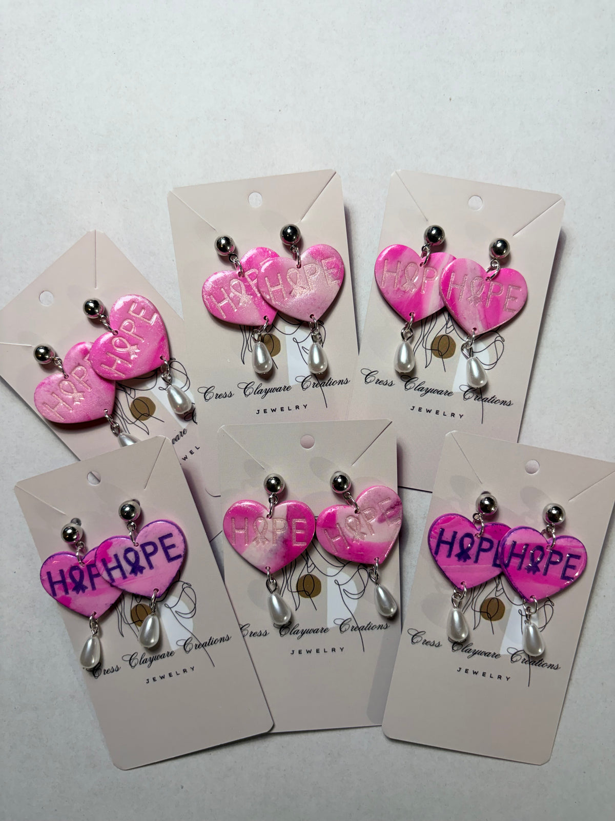 Breast Cancer Awareness earrings