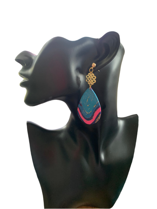 Large tear drop earrings