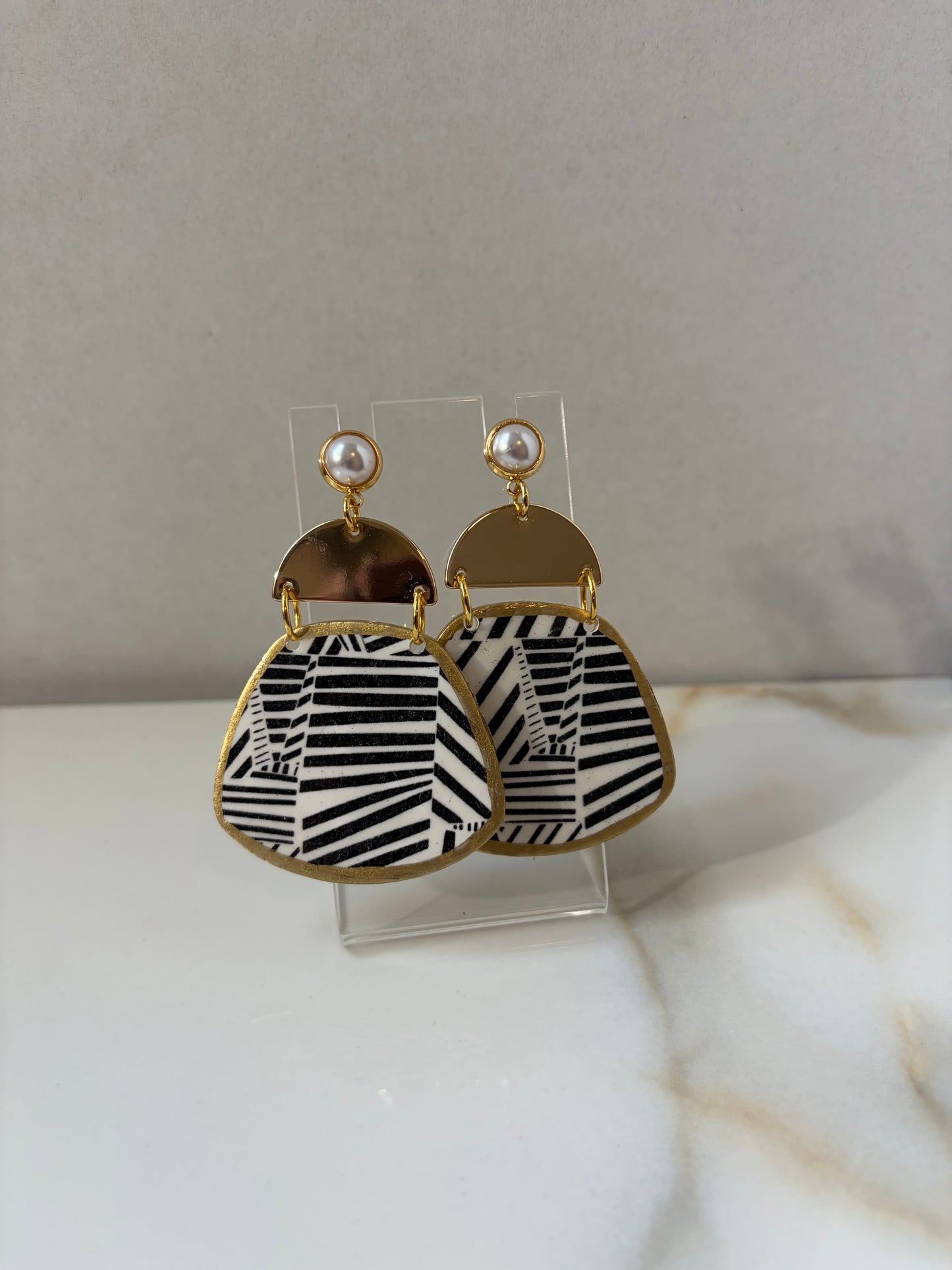 Zara Deco polymer clay earrings