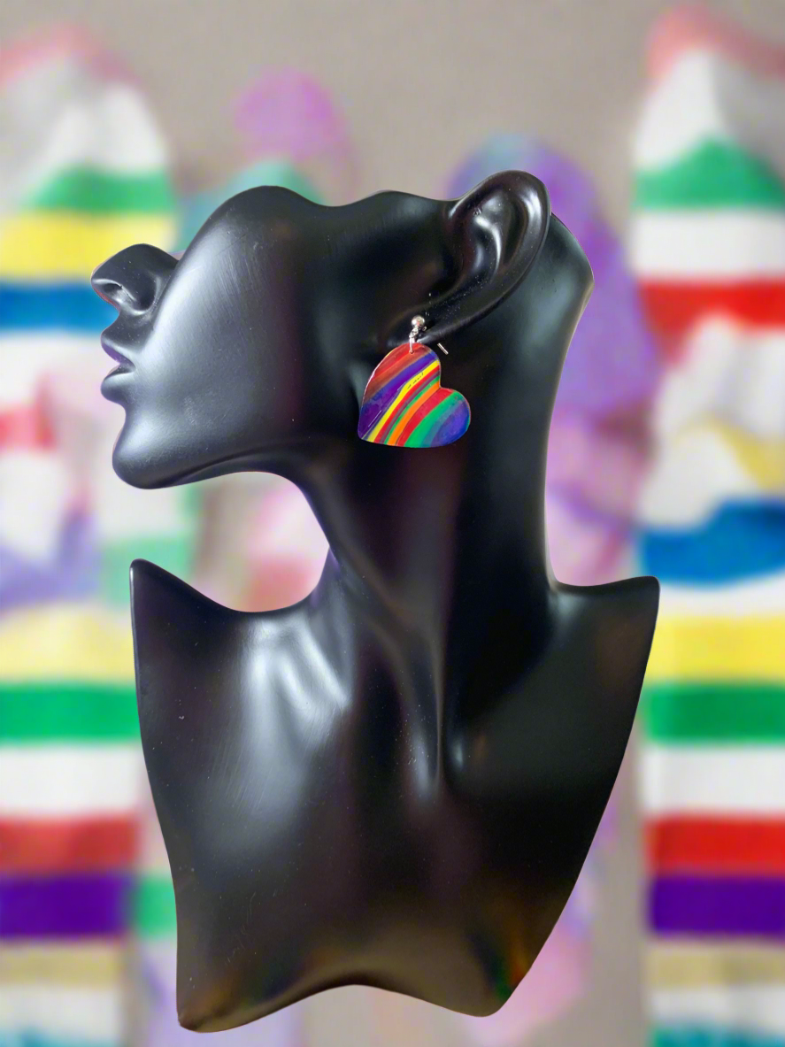 PRIDE heart earrings