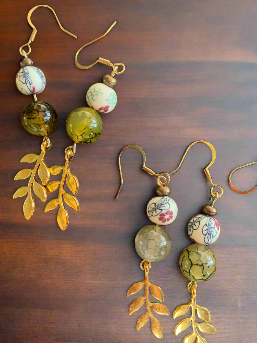 Dyed Dragon Agate earrings