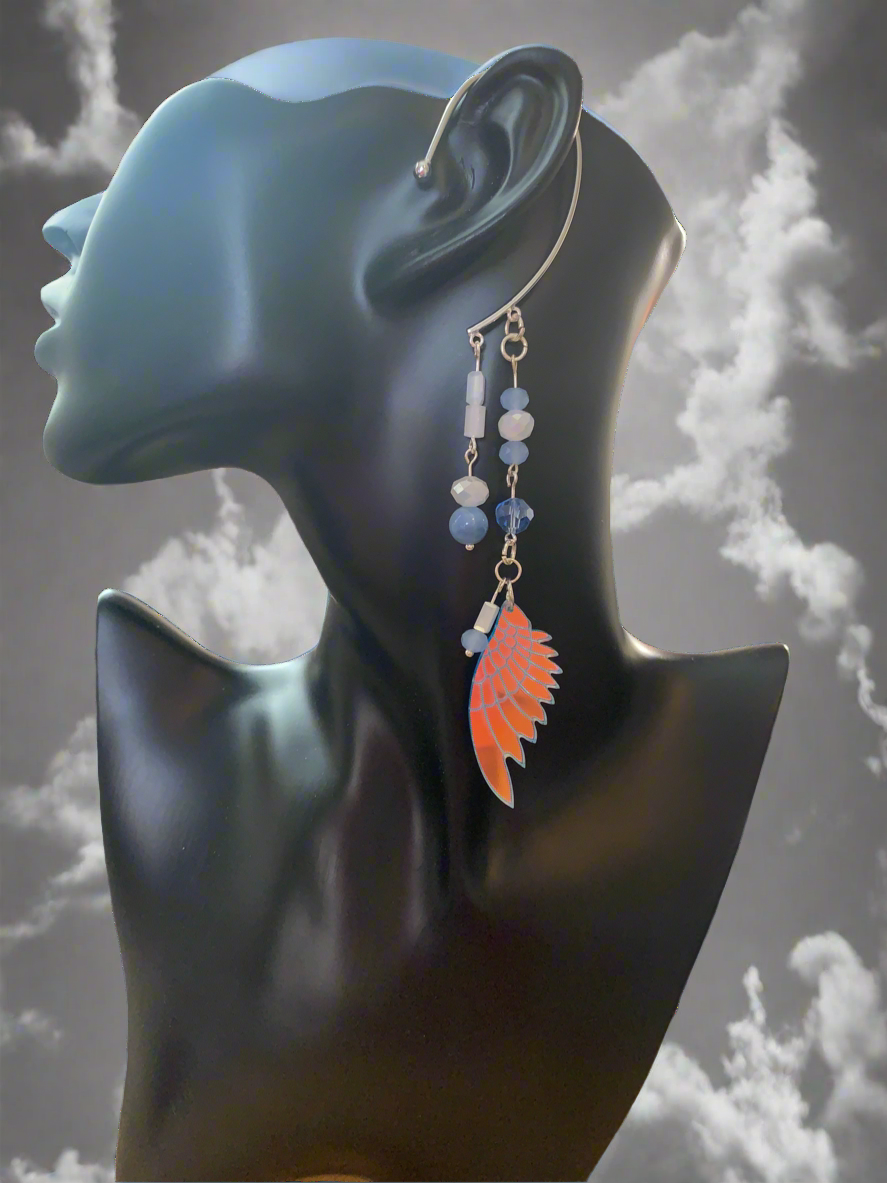 Ear Cuff wrap-Non-Piercing Earrings-Celestial wings
