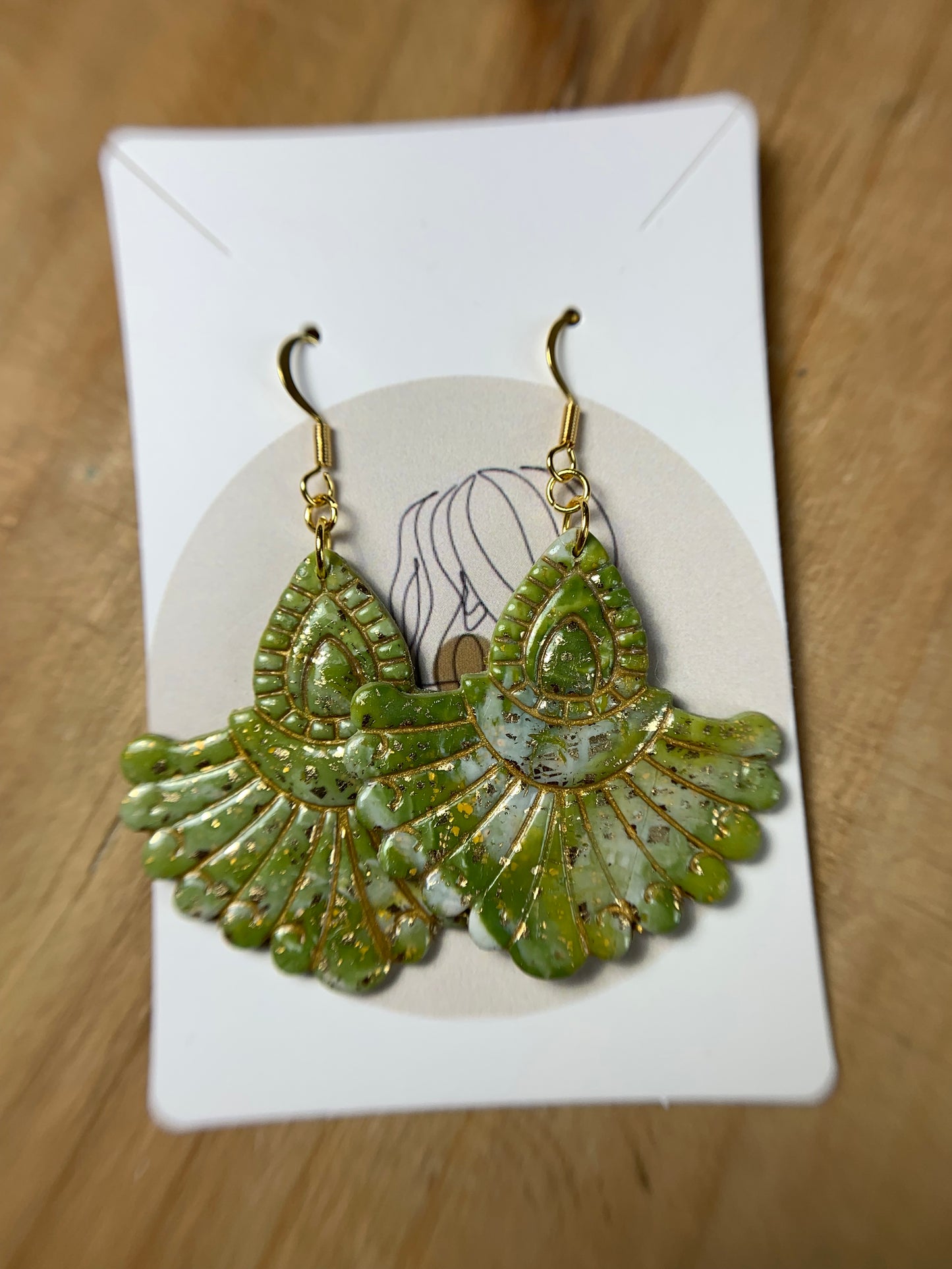 Spanish flair fan earrings