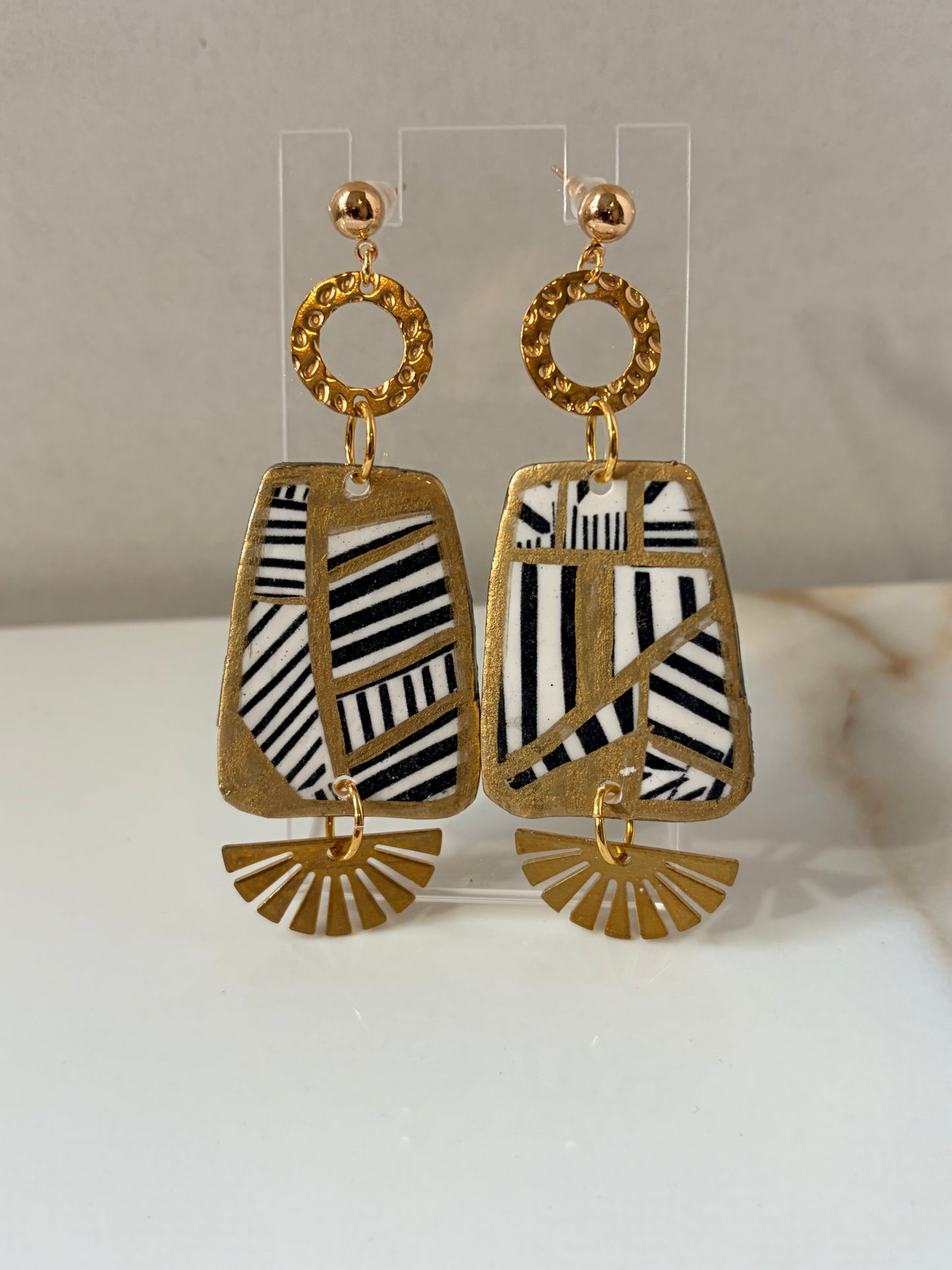 Zara Deco polymer clay earrings