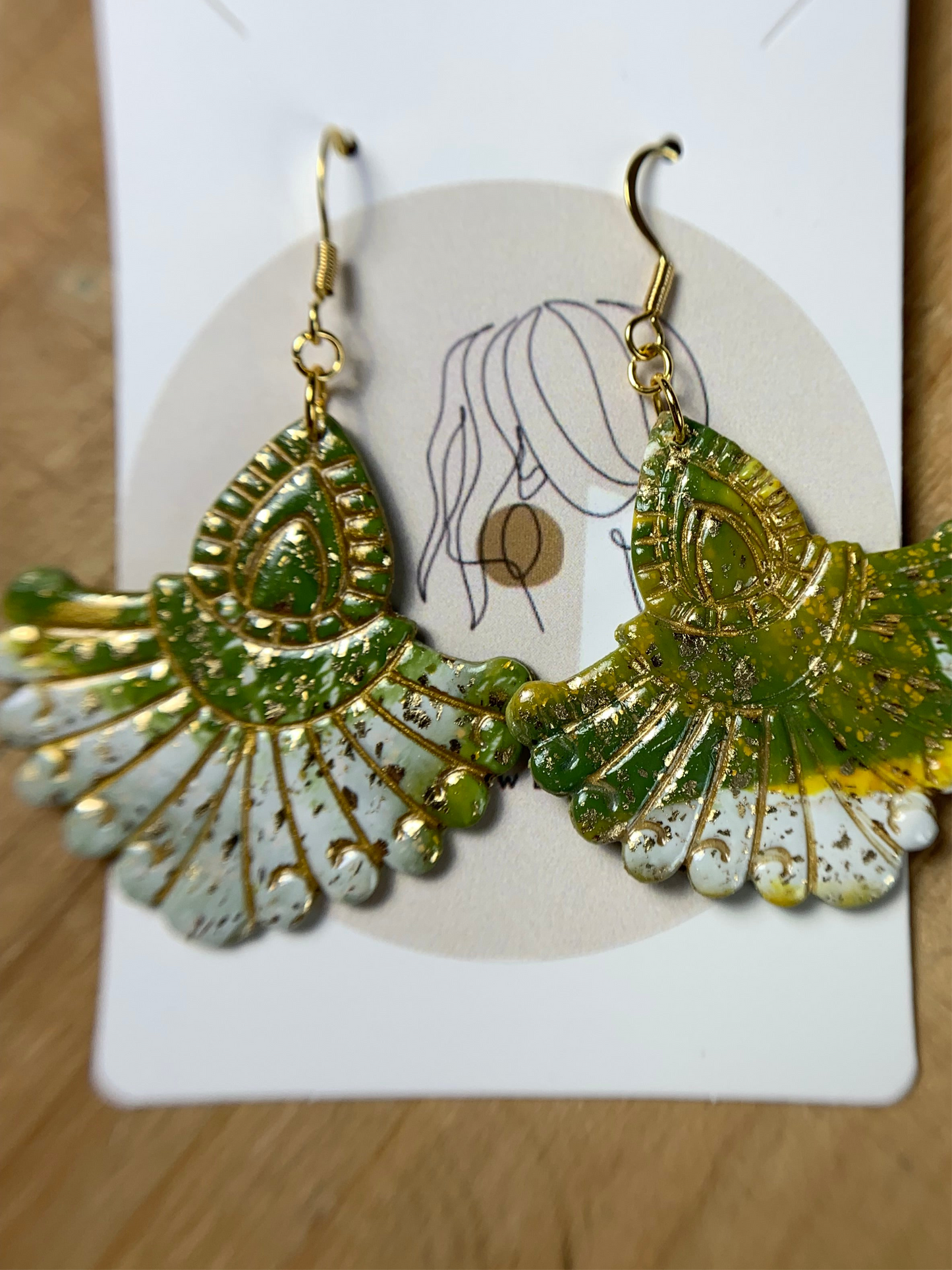 Spanish flair fan earrings