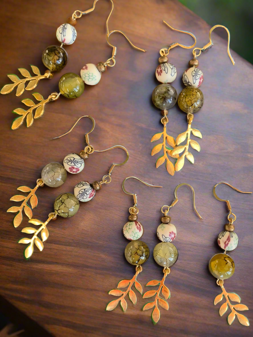 Dyed Dragon Agate earrings