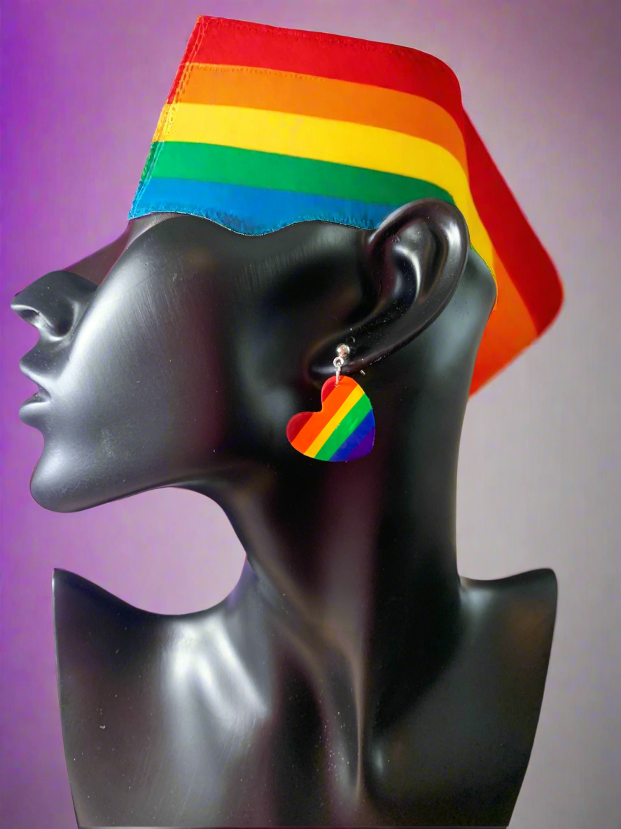 PRIDE heart earrings