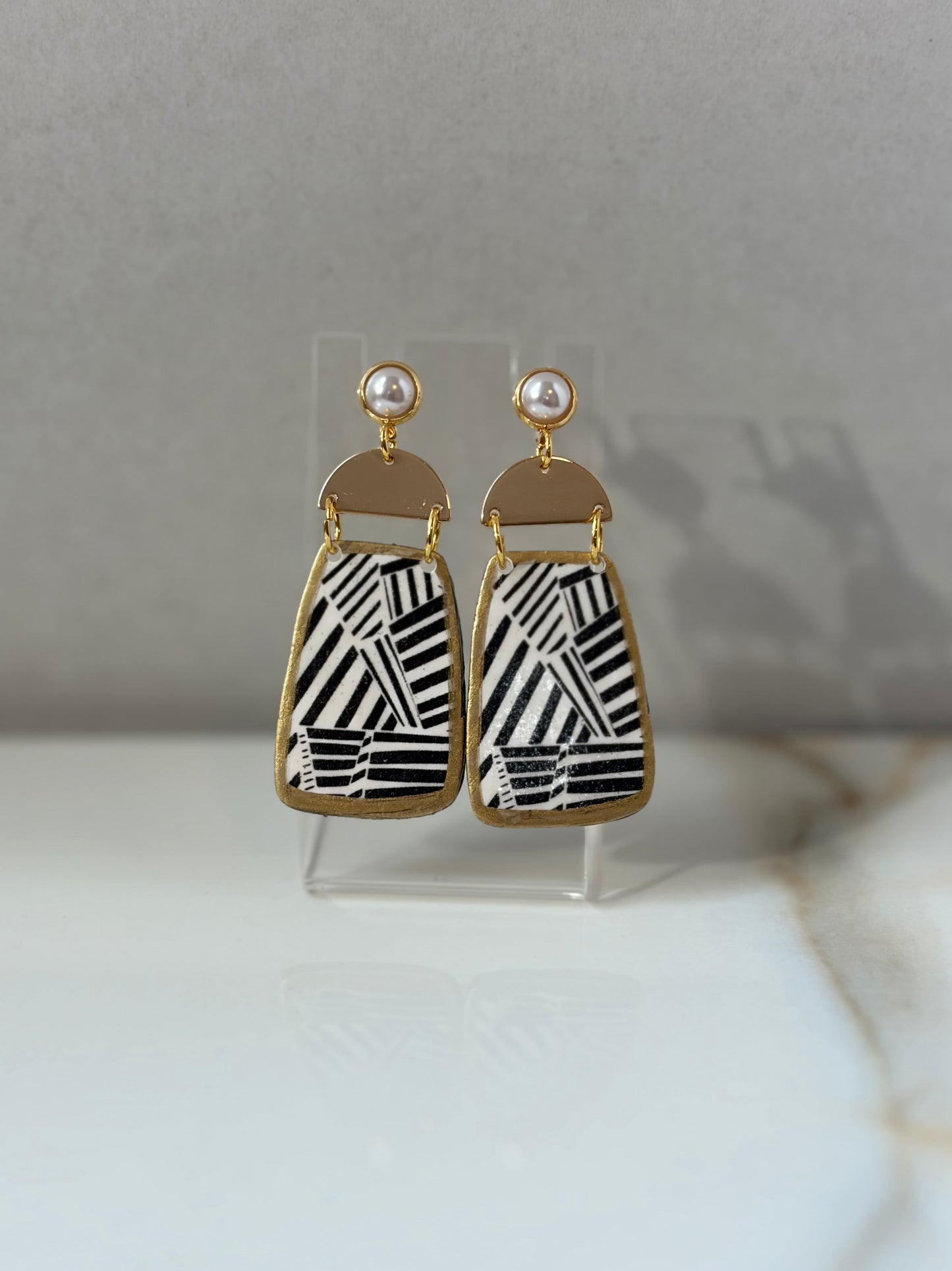 Zara Deco polymer clay earrings