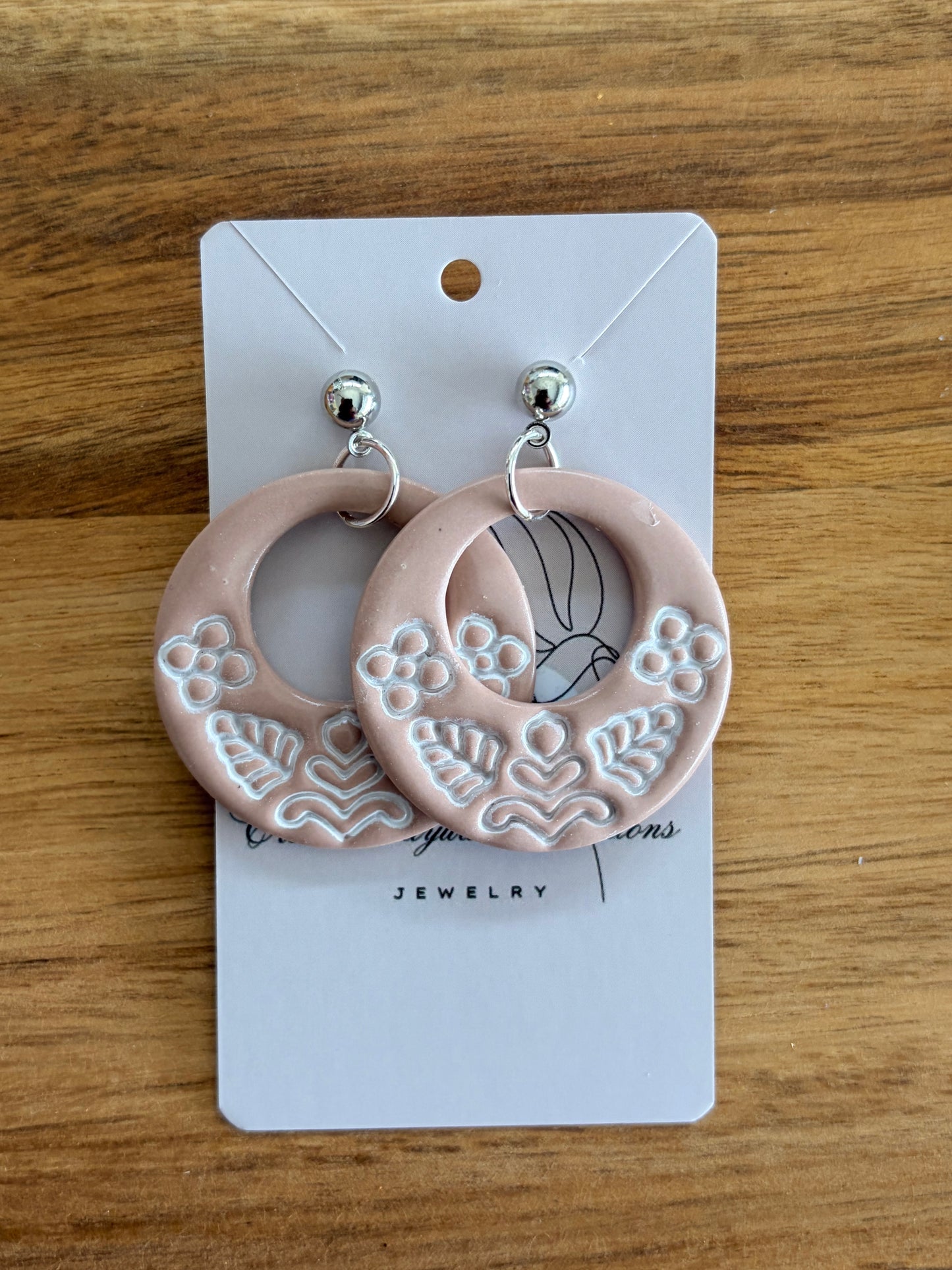 Rosy daydream hoops-classic earrings