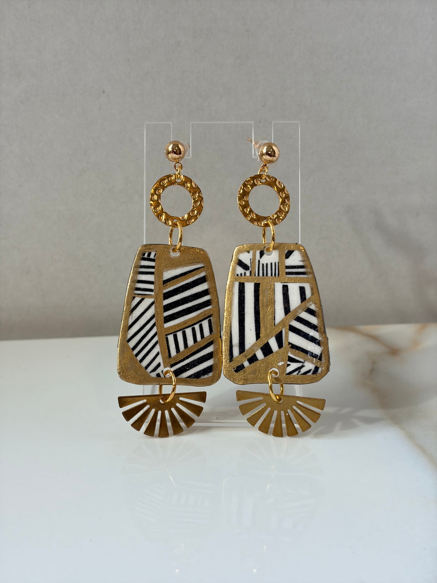 Zara Deco polymer clay earrings