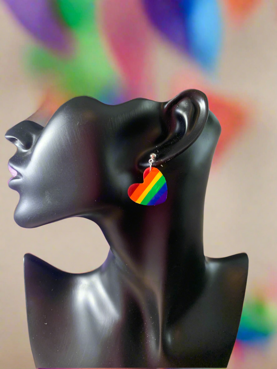 PRIDE heart earrings