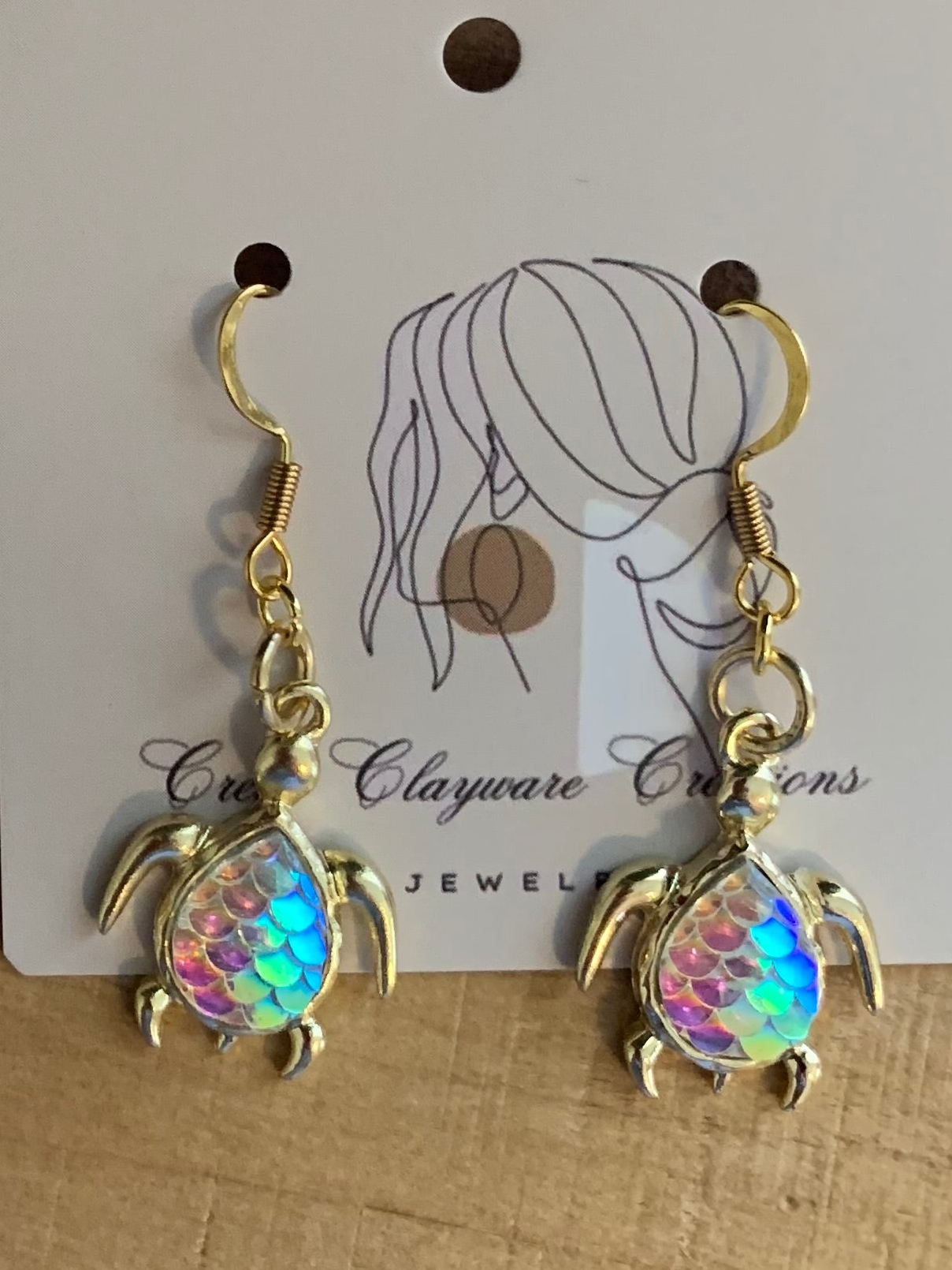 Tiny Sea Turtle earrings
