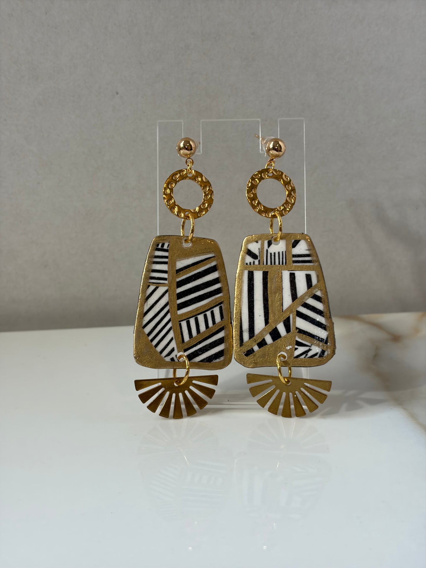 Zara Deco polymer clay earrings