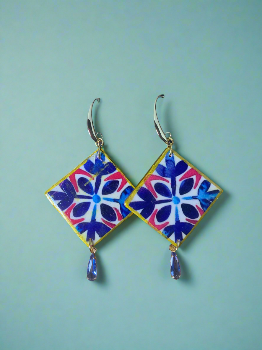 Fiesta with crystal charm earrings