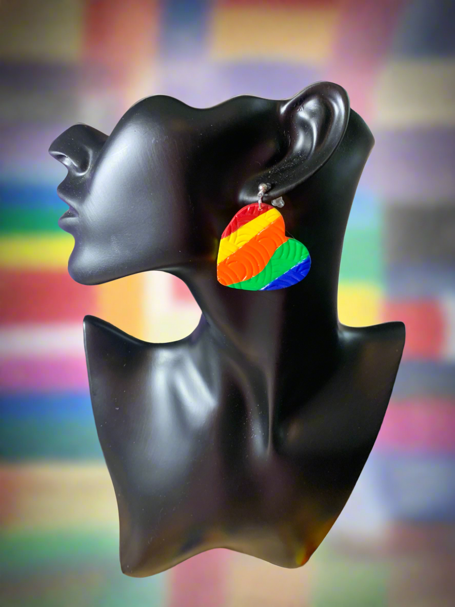 PRIDE heart earrings