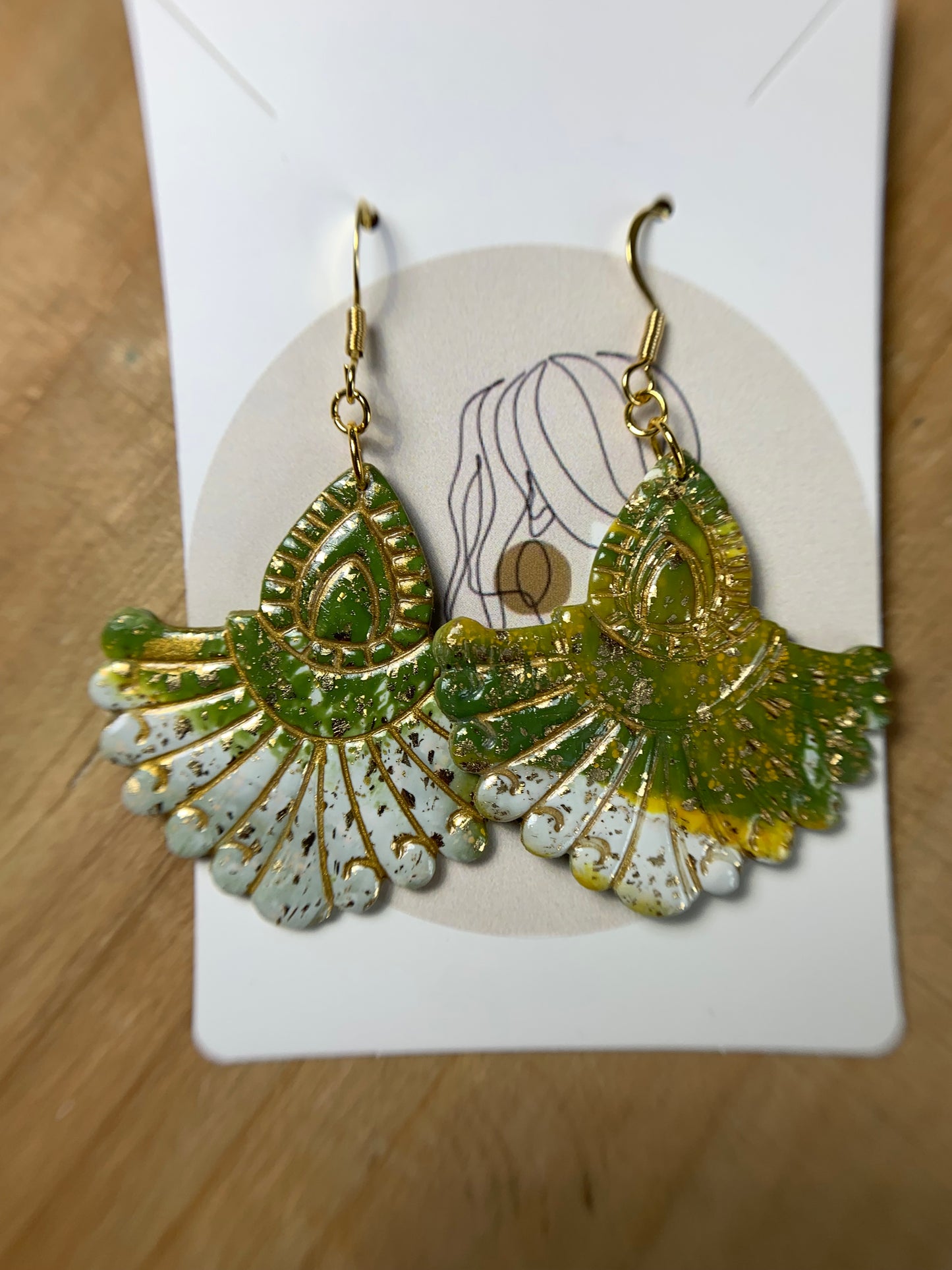 Spanish flair fan earrings