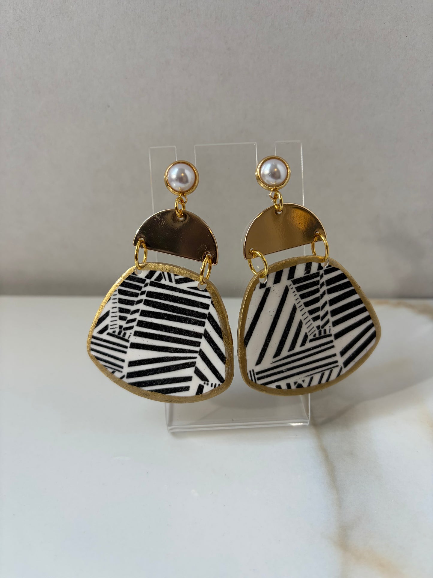 Zara Deco polymer clay earrings