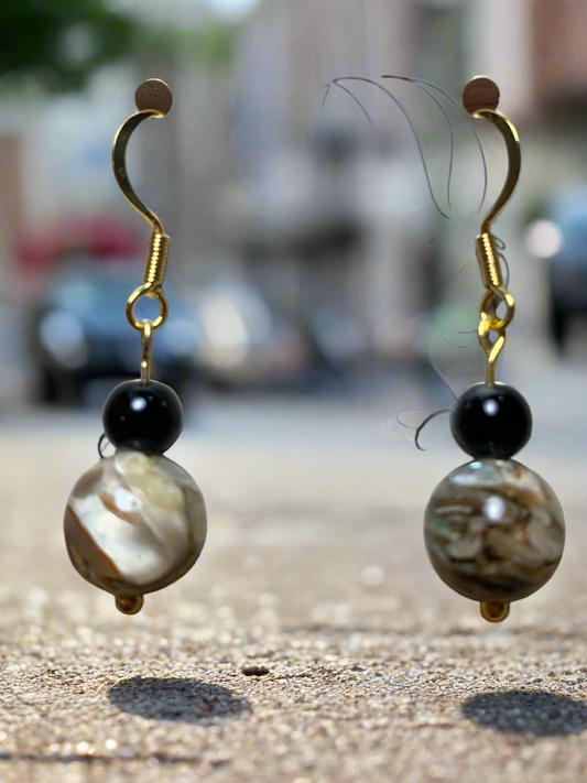 Glass bead earrings