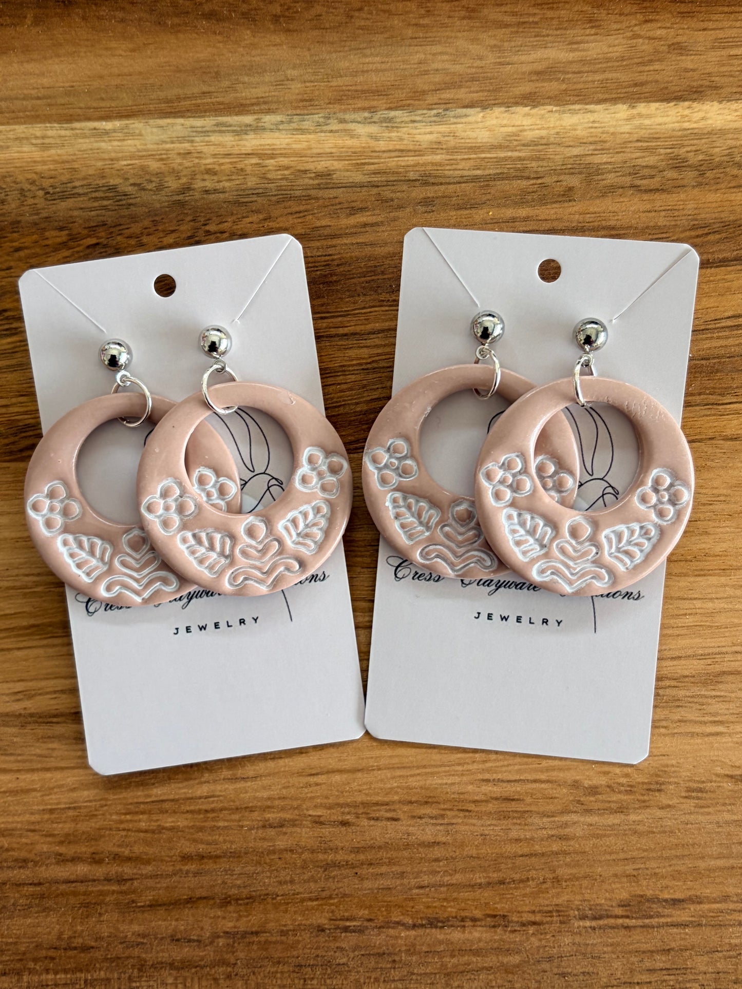 Rosy daydream hoops-classic earrings