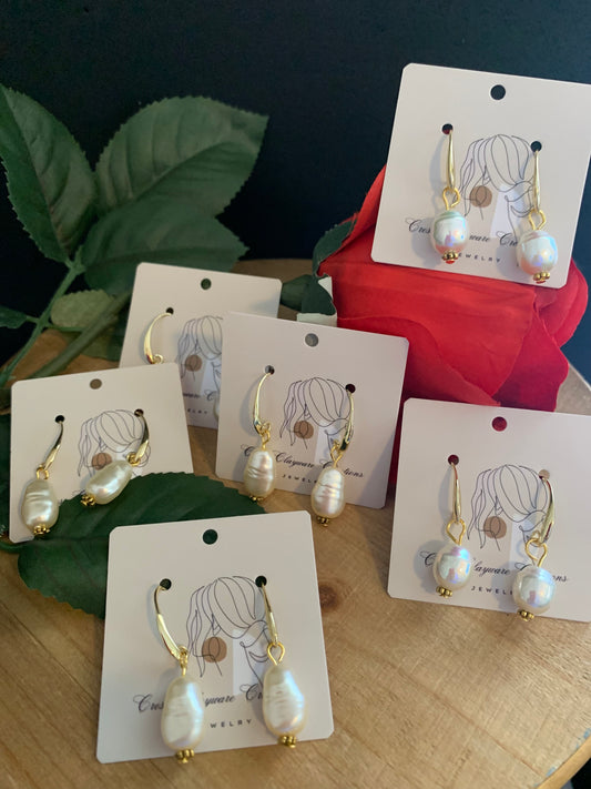 Pearl drop earrings
