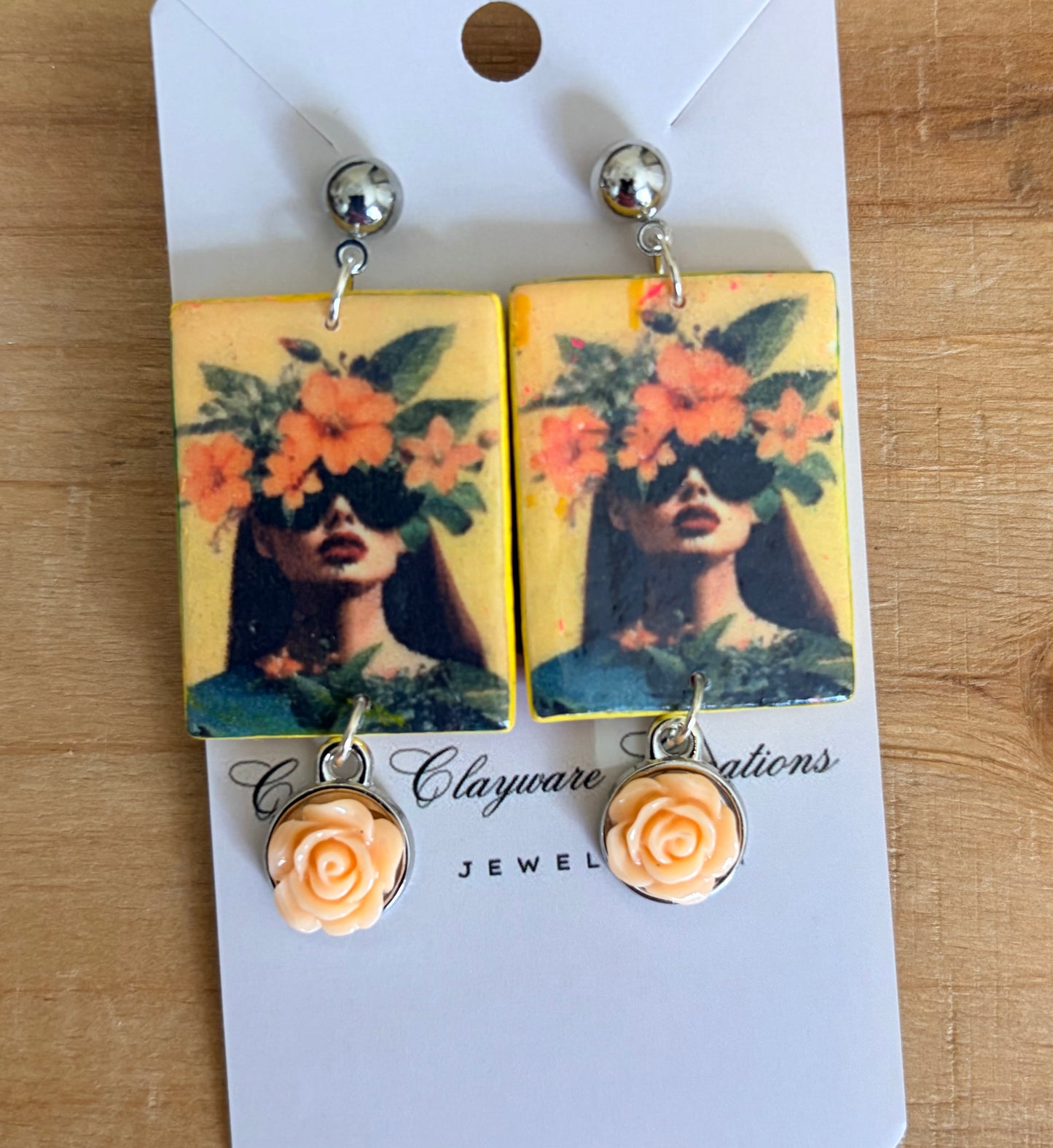 Vintage girls earrings