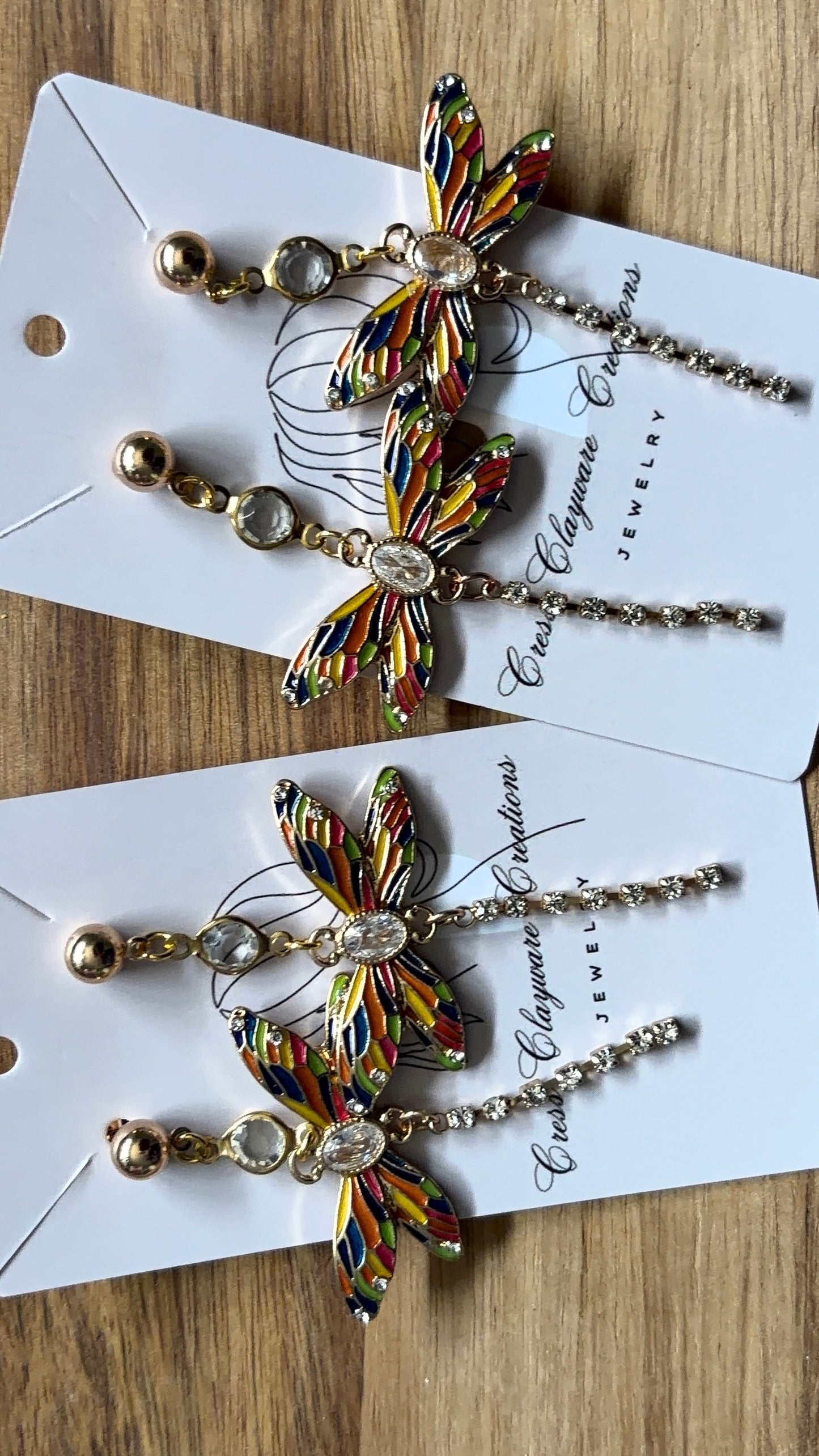 Dragonfly Crystal  earrings