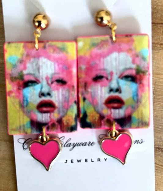 Neon girls earrings