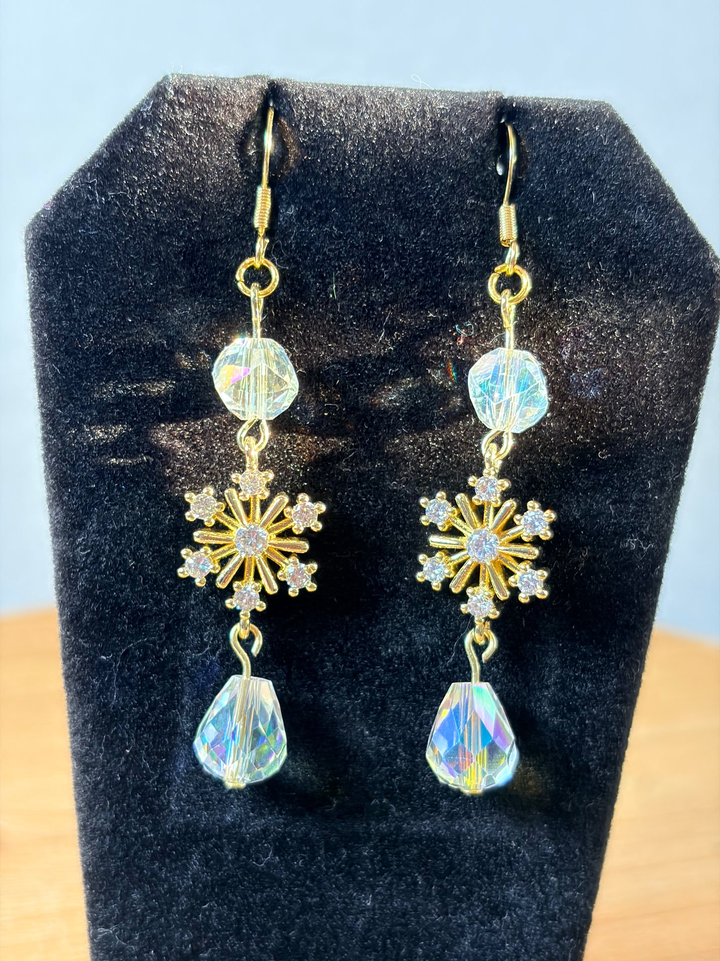 Cystal snow fall earrings