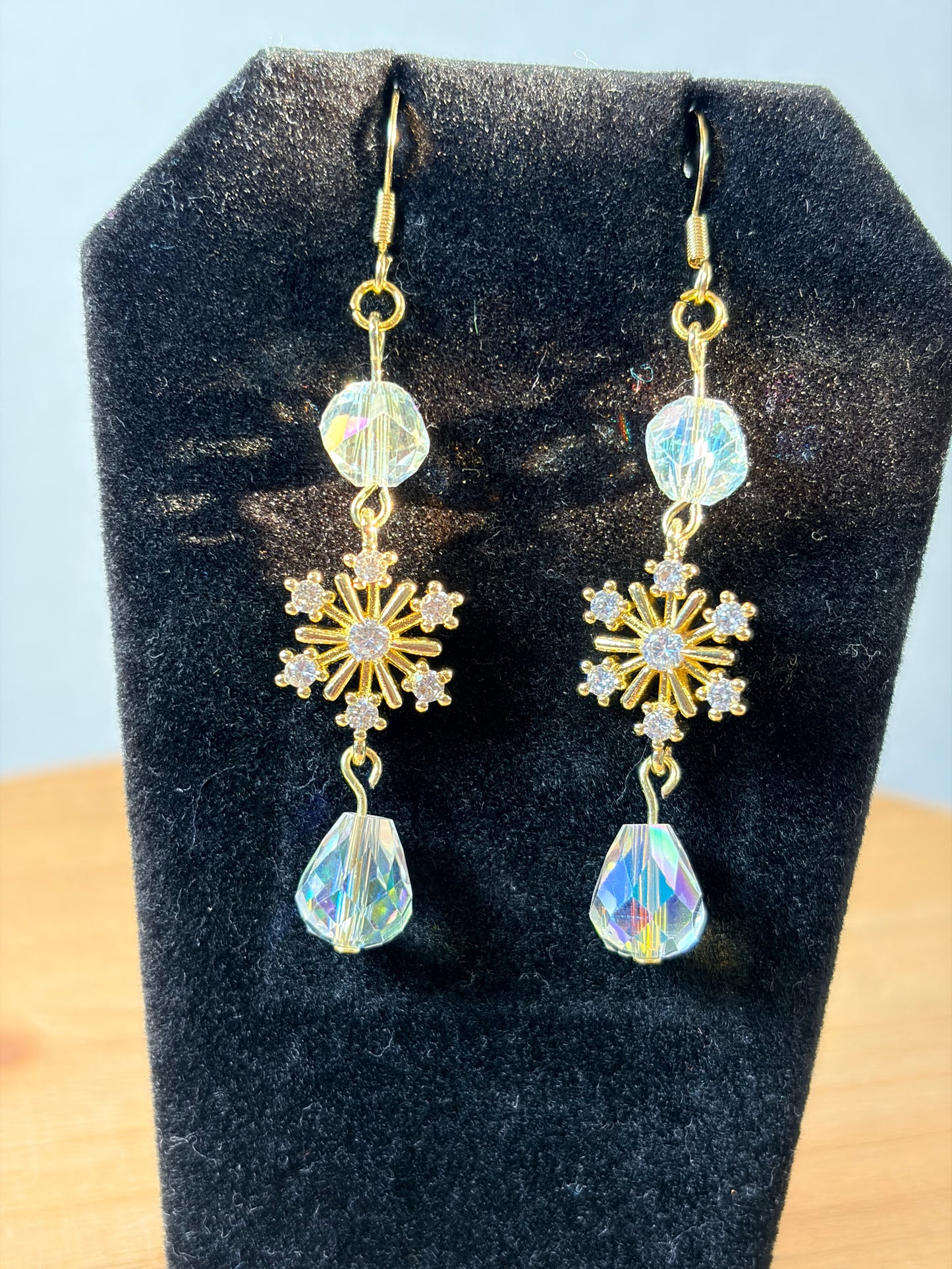 Cystal snow fall earrings