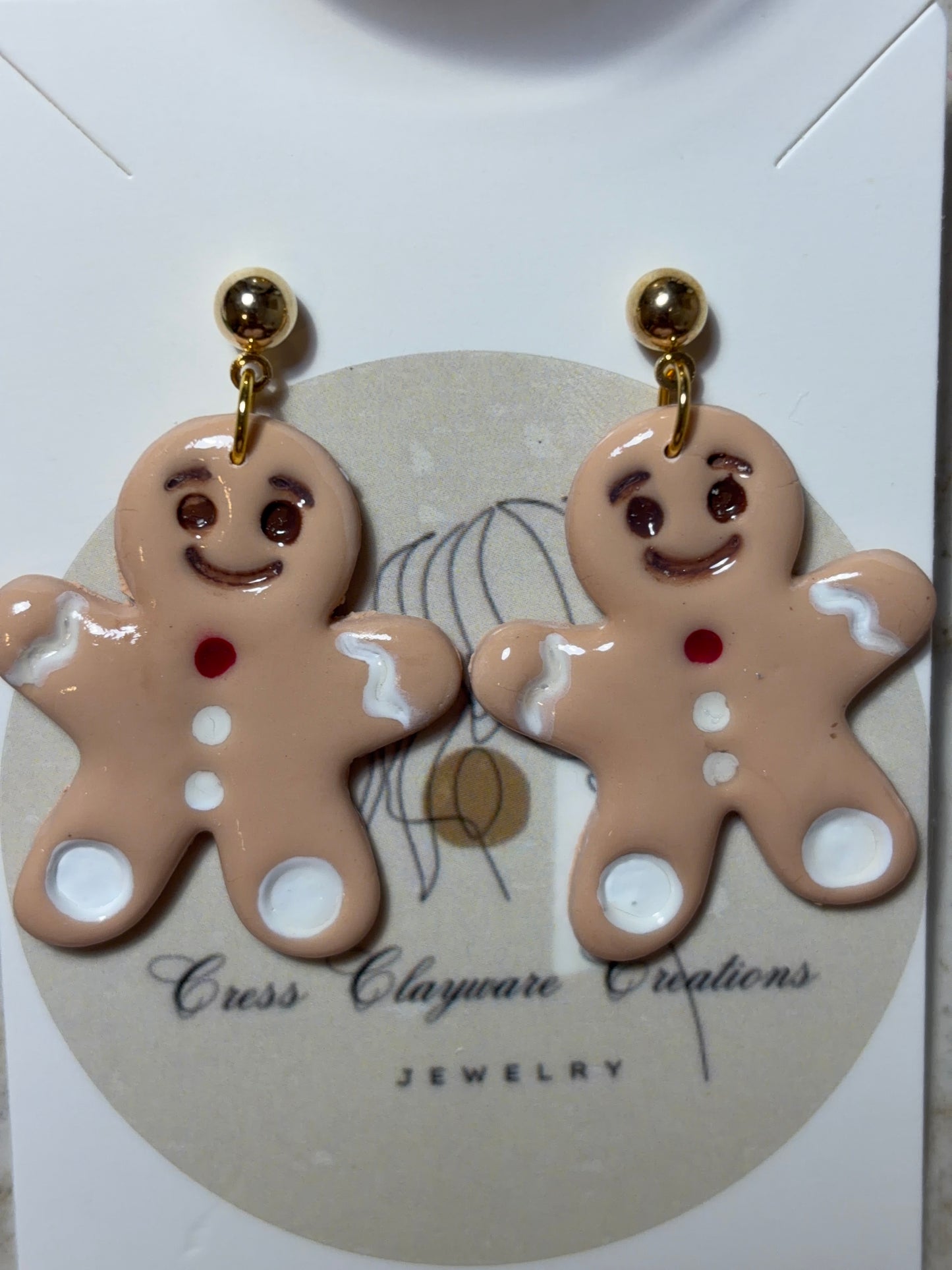 Ginger bread men earrings
