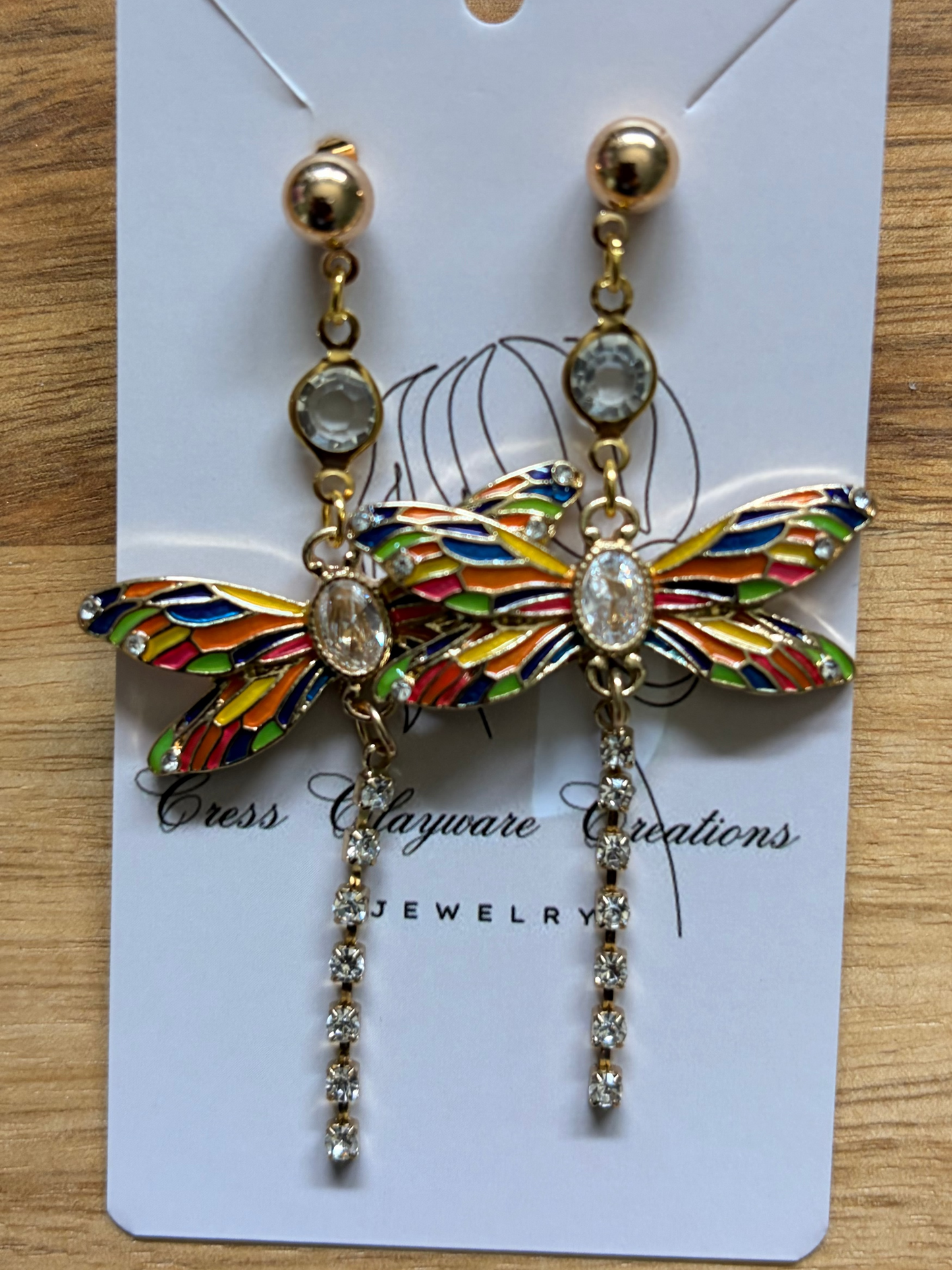 Dragonfly Crystal  earrings