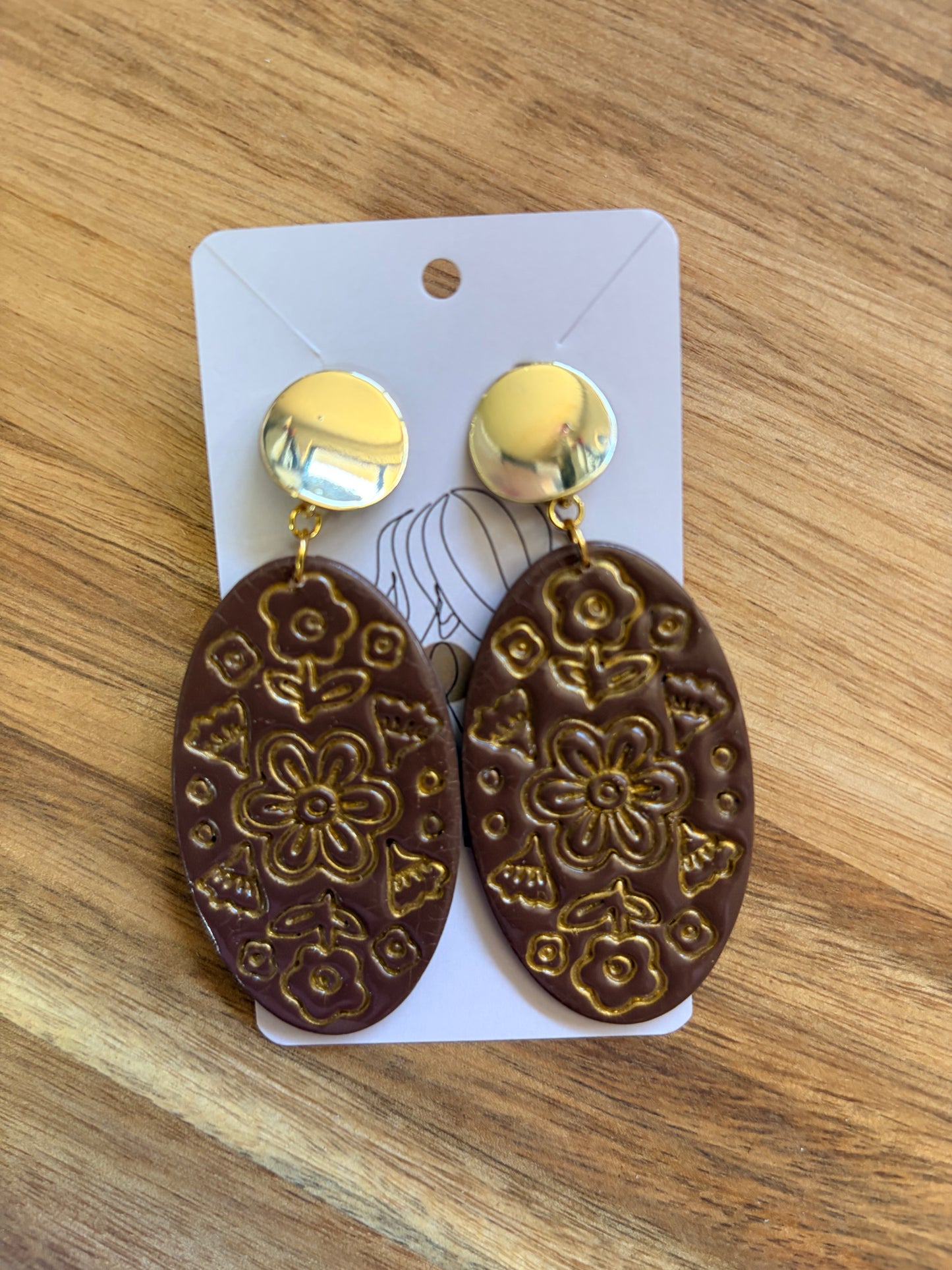 Chocolate Bloom drop earrings