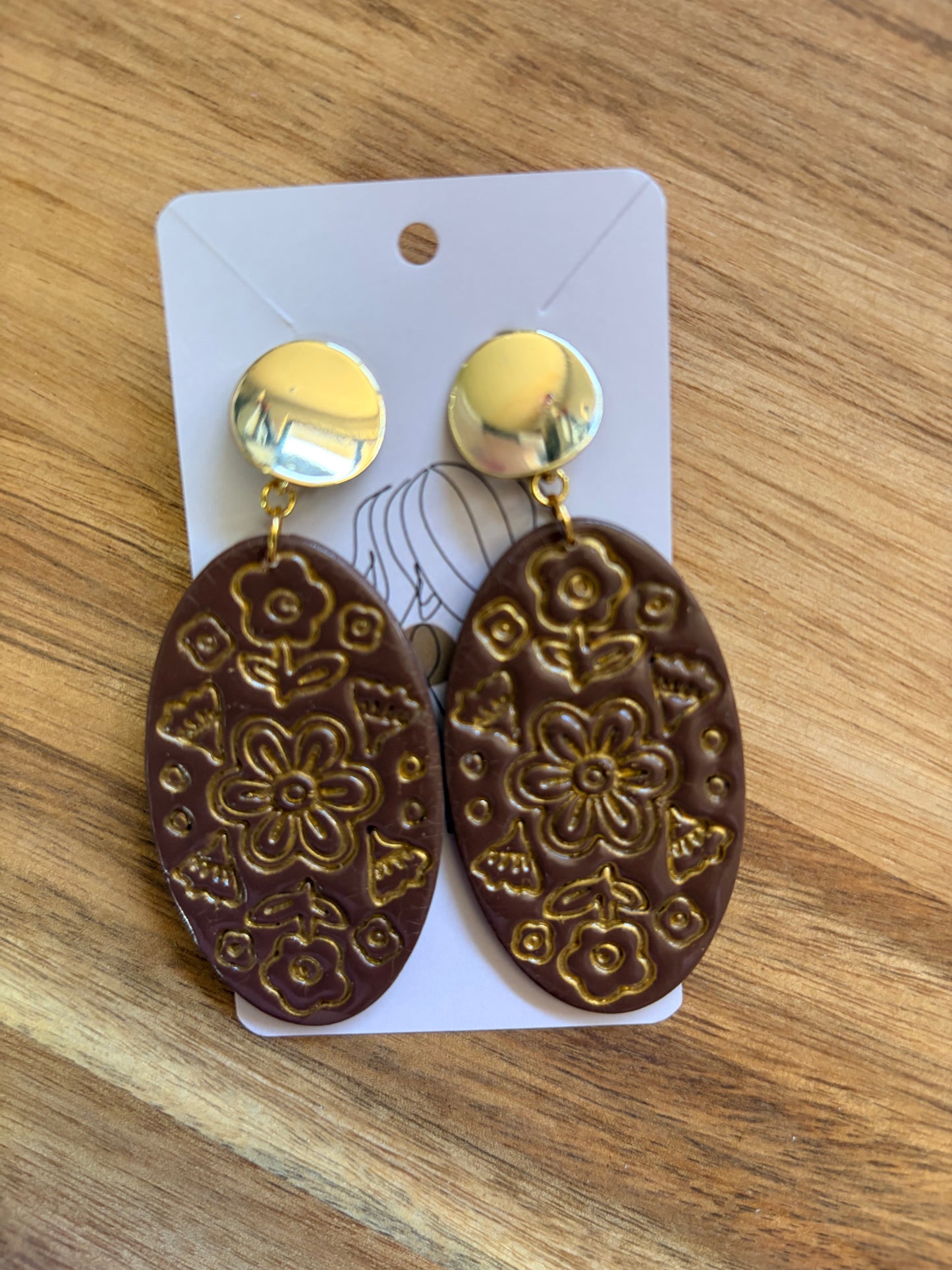Chocolate Bloom drop earrings
