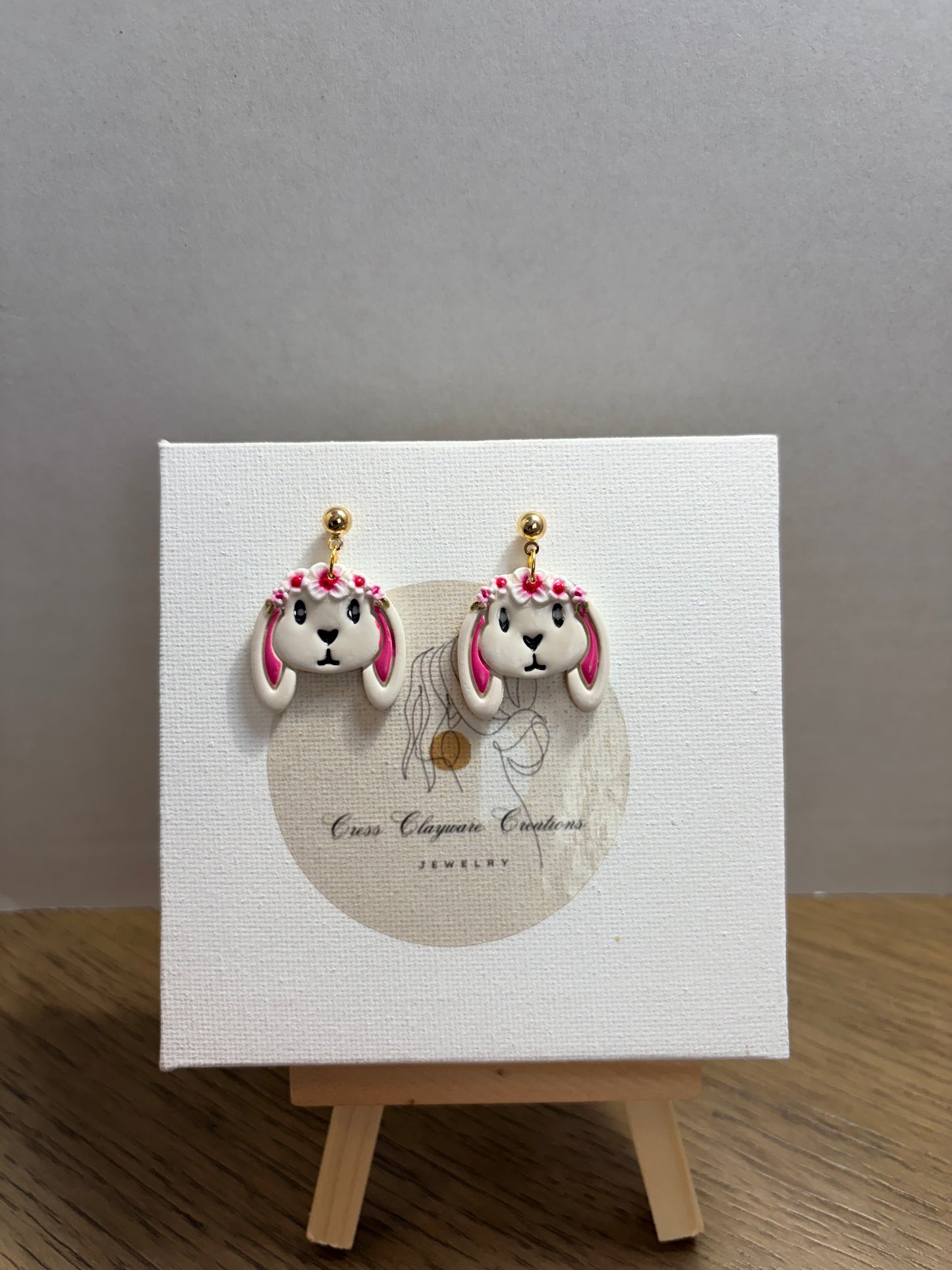 Floppy ears bunny earrings