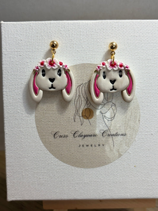 Floppy ears bunny earrings